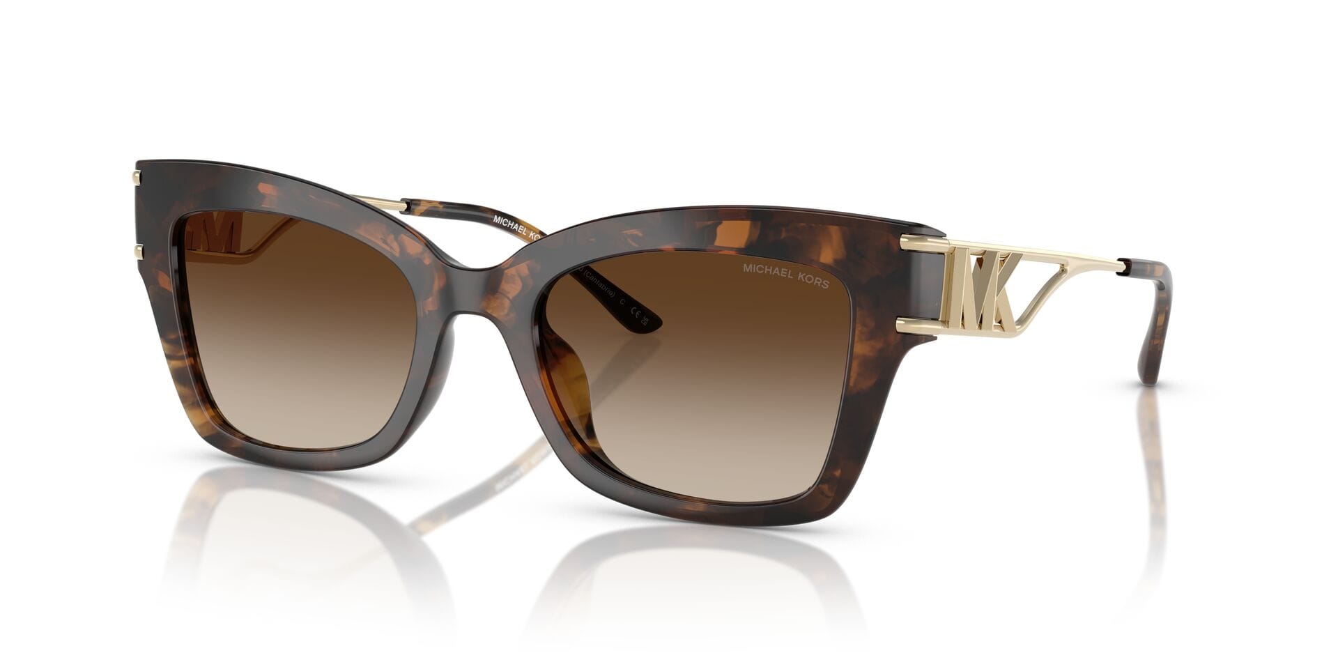 Michael Kors 0MK2237U Sunglass Havana Female Full Metal Sunglass — Havana frame — view 2