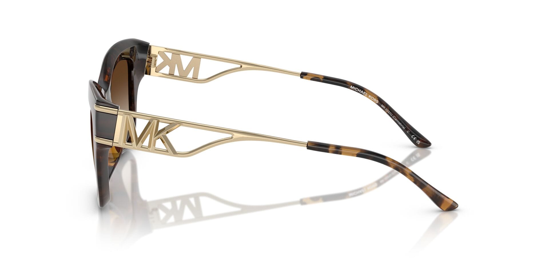 Michael Kors 0MK2237U Sunglass Havana Female Full Metal Sunglass — Havana frame — view 9