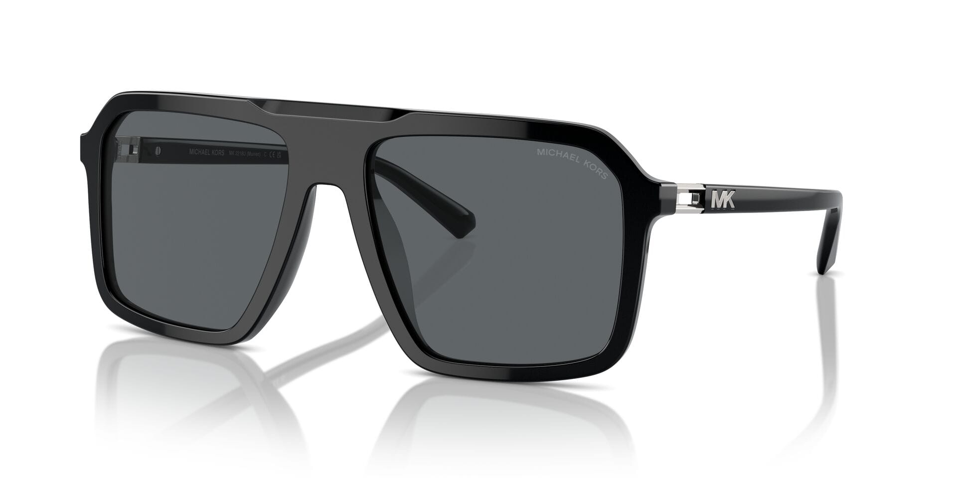 Michael Kors 0MK2218U Sunglass Black Male Full Shell Sunglass — Black frame — view 5