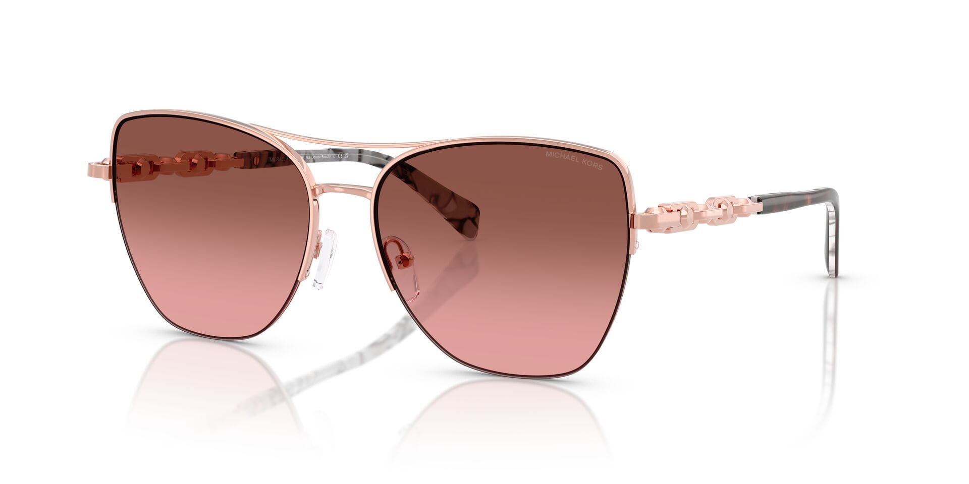 Michael Kors 0MK1163 Sunglass Pink Female Full Metal Sunglass — Pink frame — view 6