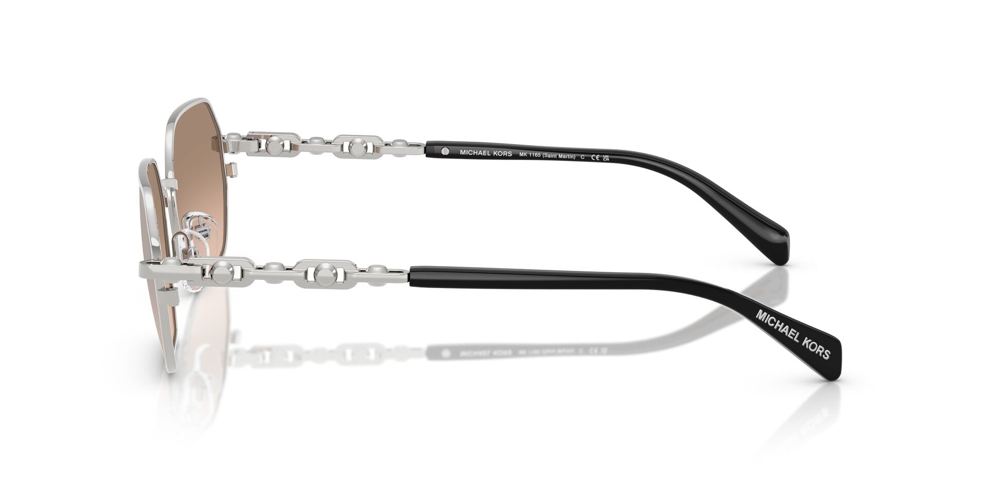 Michael Kors 0MK1165 Sunglass Silver Unisex Full Metal Sunglass — Silver frame — view 15