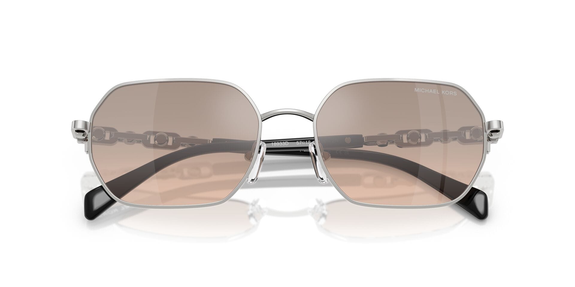 Michael Kors 0MK1165 Sunglass Silver Unisex Full Metal Sunglass — Silver frame — view 20