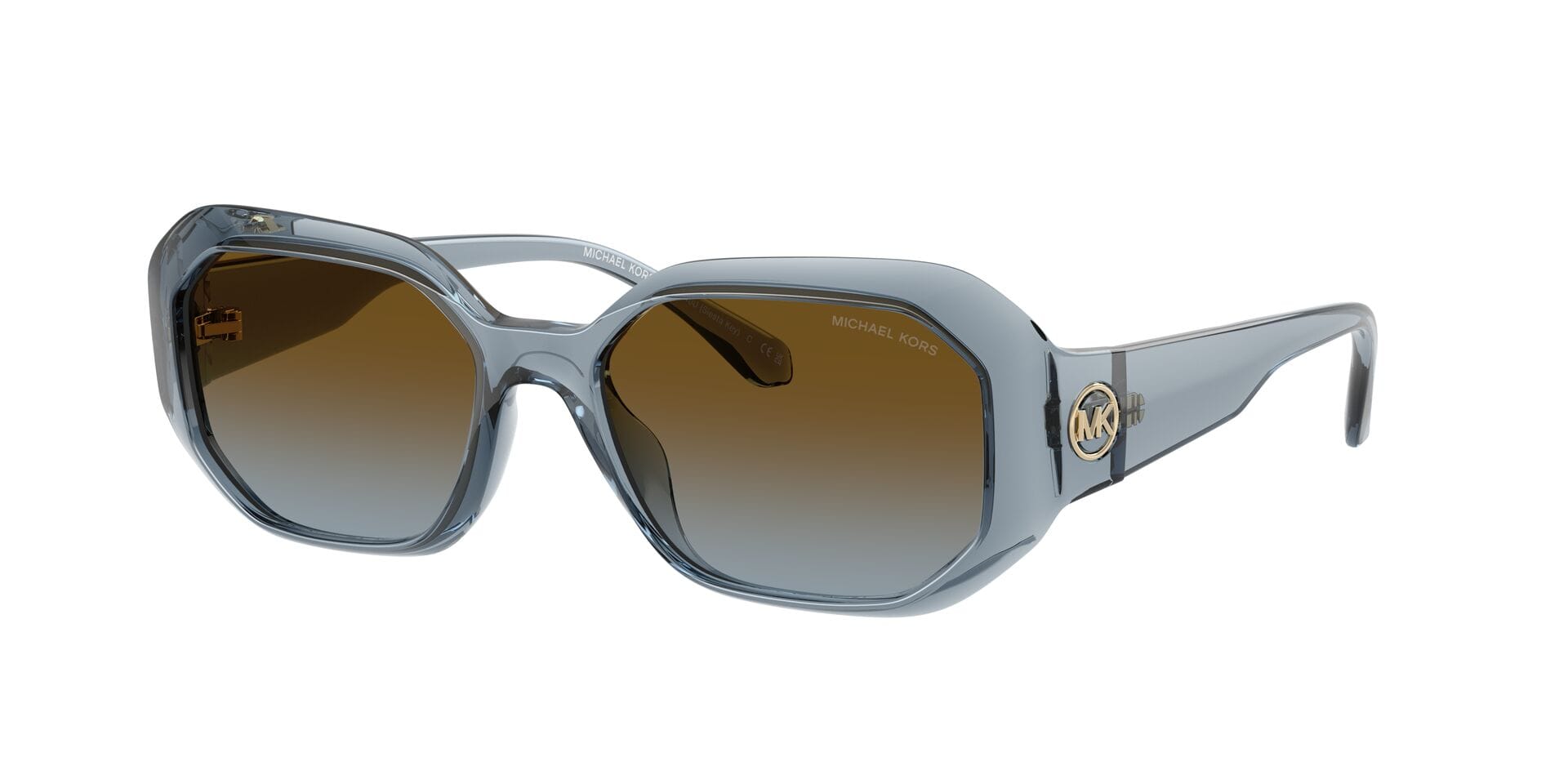Michael Kors 0MK2240U Sunglass Blue Female Full Metal Sunglass — Blue frame — view 9