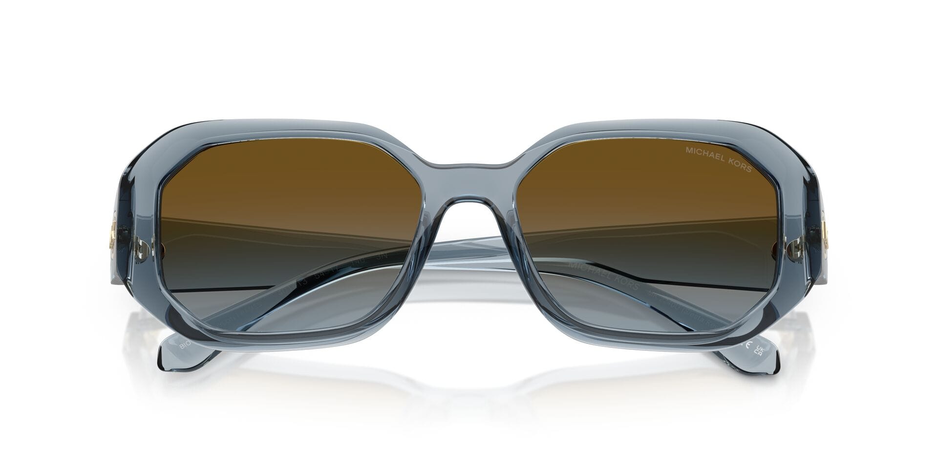 Michael Kors 0MK2240U Sunglass Blue Female Full Metal Sunglass — Blue frame — view 20