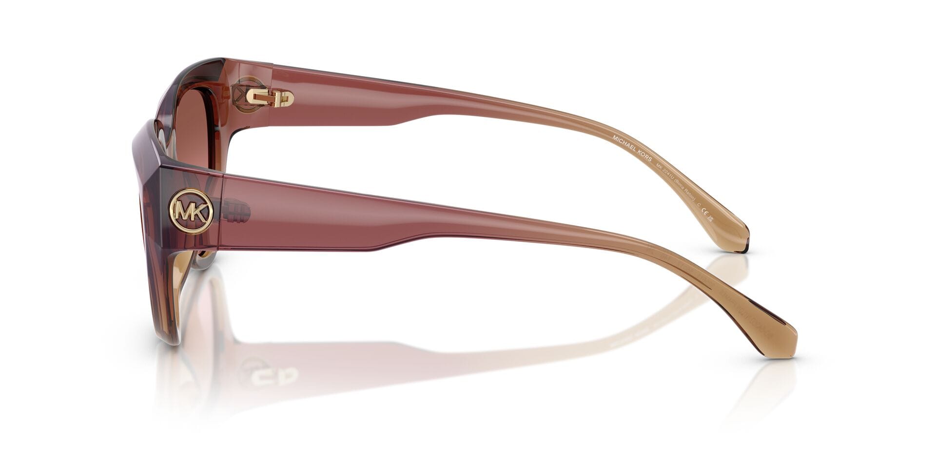 Michael Kors 0MK2241U Sunglass Pink Female Full Shell Sunglass — Pink frame — view 12