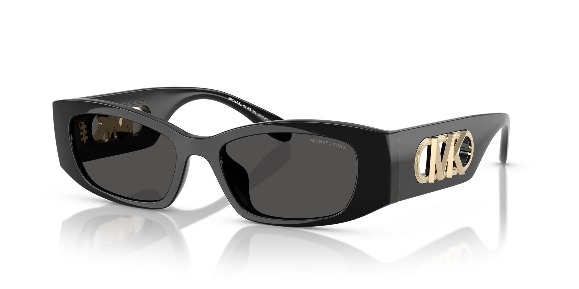 Michael Kors 0MK2243U Sunglass Black Female Full Shell Sunglass — Black frame — view 1