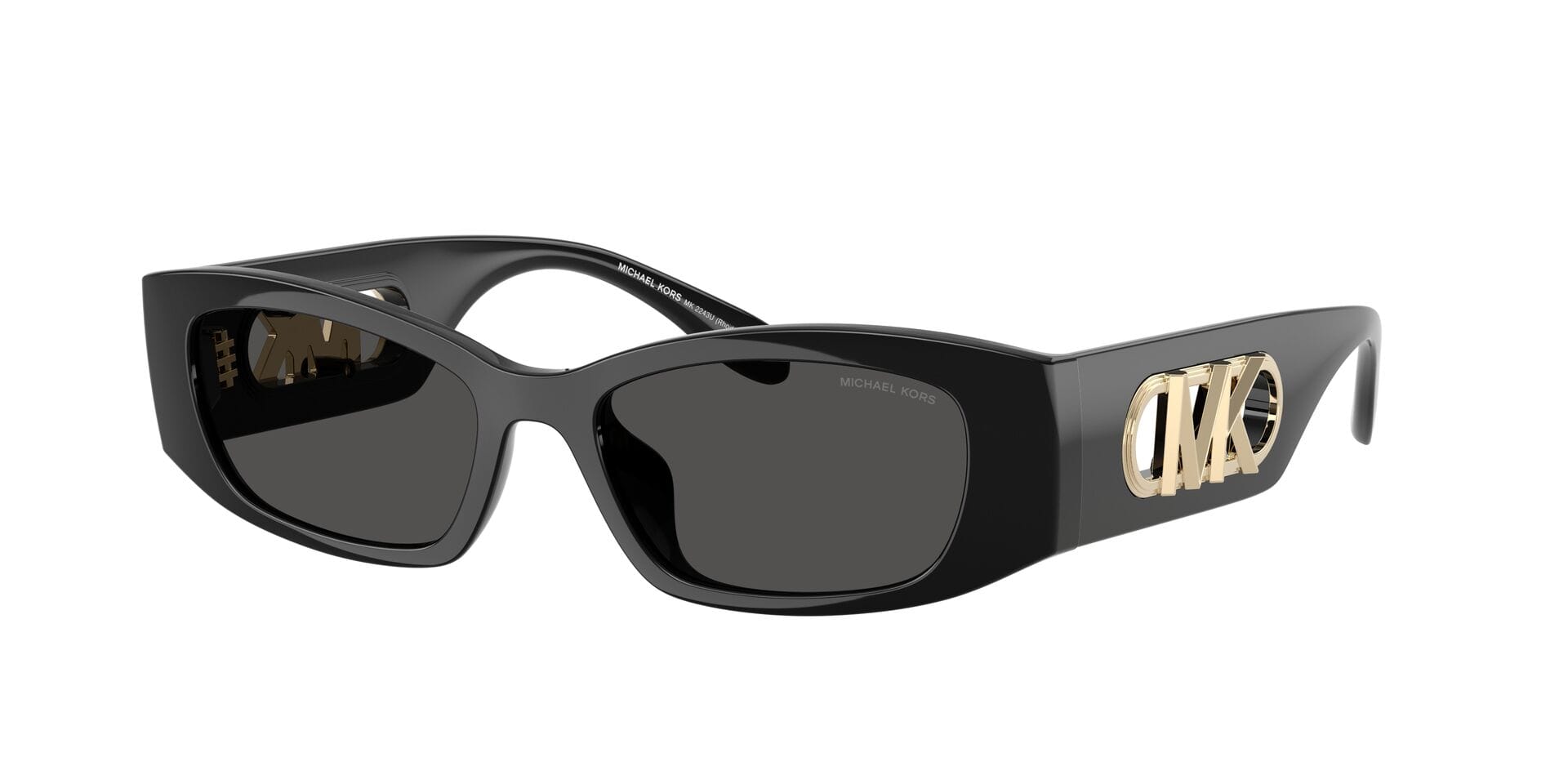 Michael Kors 0MK2243U Sunglass Black Female Full Shell Sunglass — Black frame — view 3