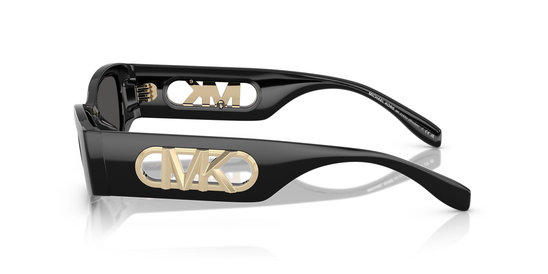 Michael Kors 0MK2243U Sunglass Black Female Full Shell Sunglass — Black frame — view 5