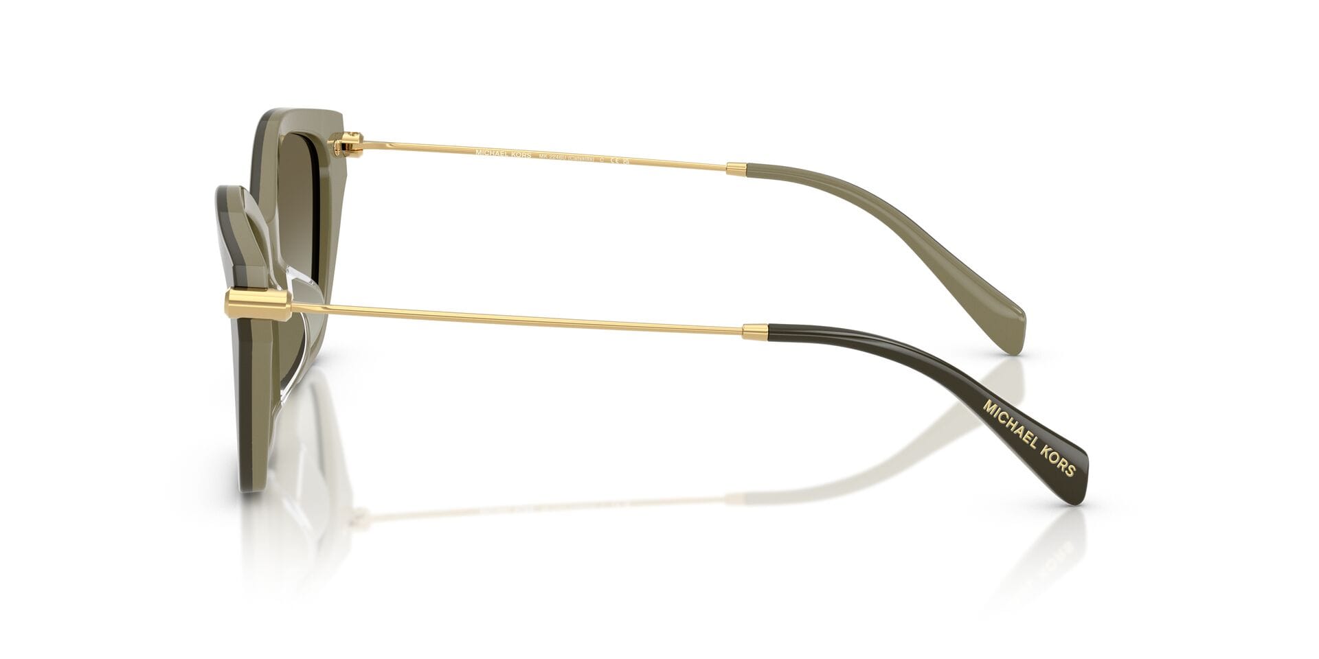 Michael Kors 0MK2246U Sunglass Green Female Full Metal Sunglass — Green frame — view 11