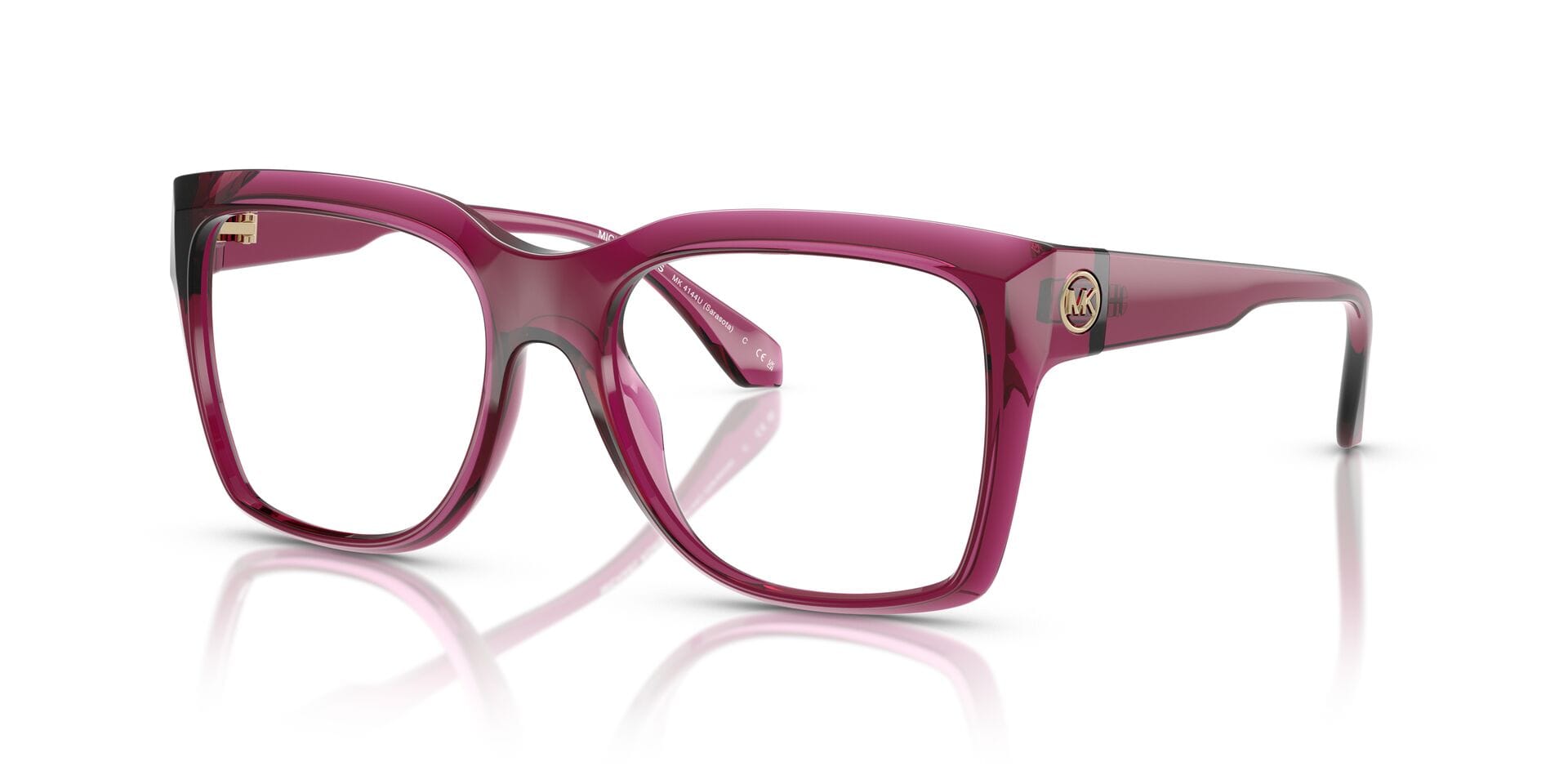 Michael Kors 0MK4144U Frame Maroon Female Full Shell Frame — Maroon frame — view 2