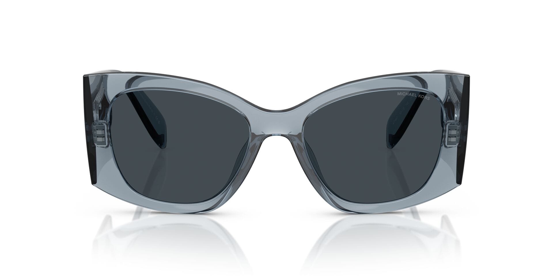 Michael Kors 0MK2244U Sunglass Transparent Blue Female Full Sunglass — Transparent Blue frame — view 4