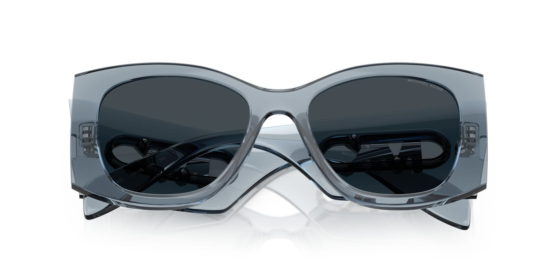 Michael Kors 0MK2244U Sunglass Transparent Blue Female Full Sunglass — Transparent Blue frame — view 7