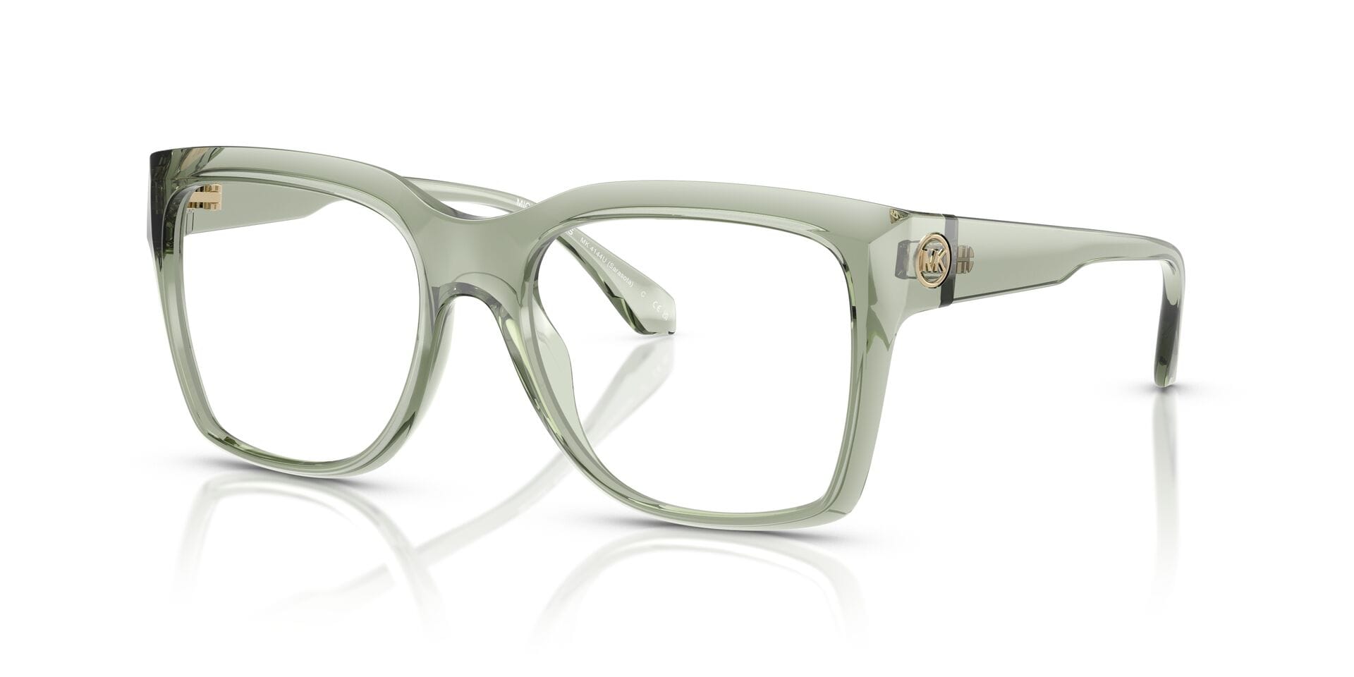 Michael Kors 0MK4144U Frame Transparent Olive Female Full Sh Frame — Transparent Olive frame — view 6