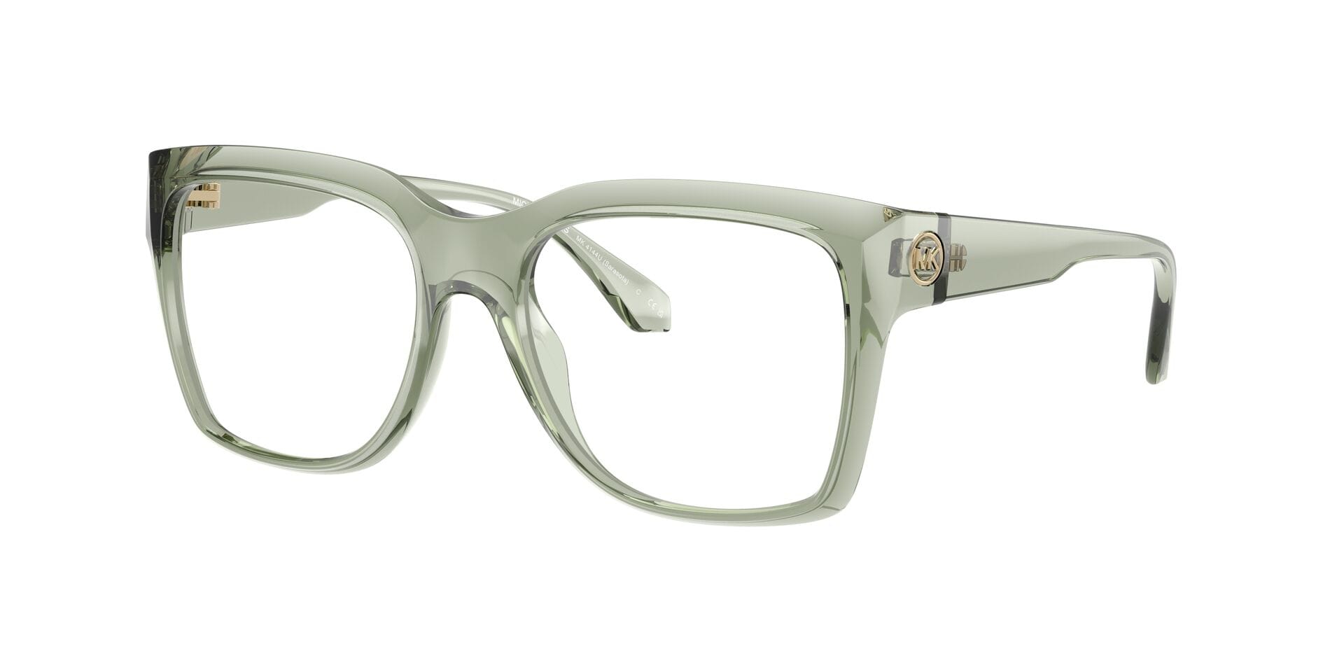 Michael Kors 0MK4144U Frame Transparent Olive Female Full Sh Frame — Transparent Olive frame — view 9