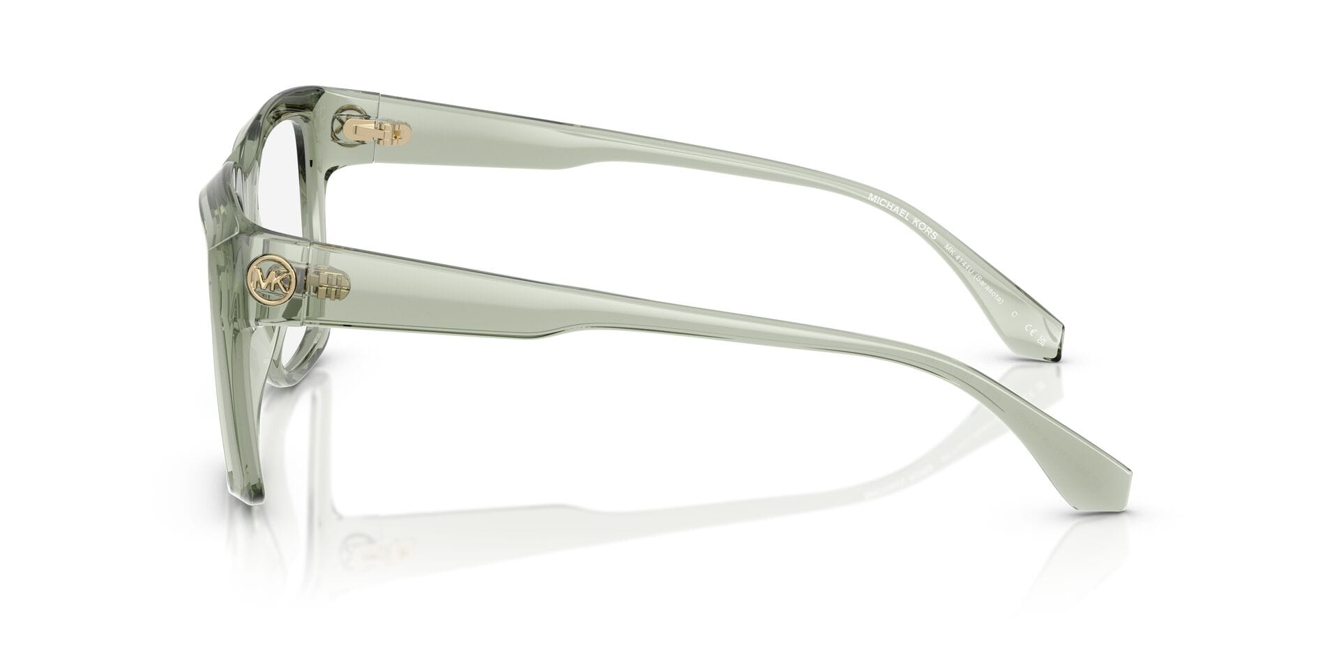 Michael Kors 0MK4144U Frame Transparent Olive Female Full Sh Frame — Transparent Olive frame — view 13