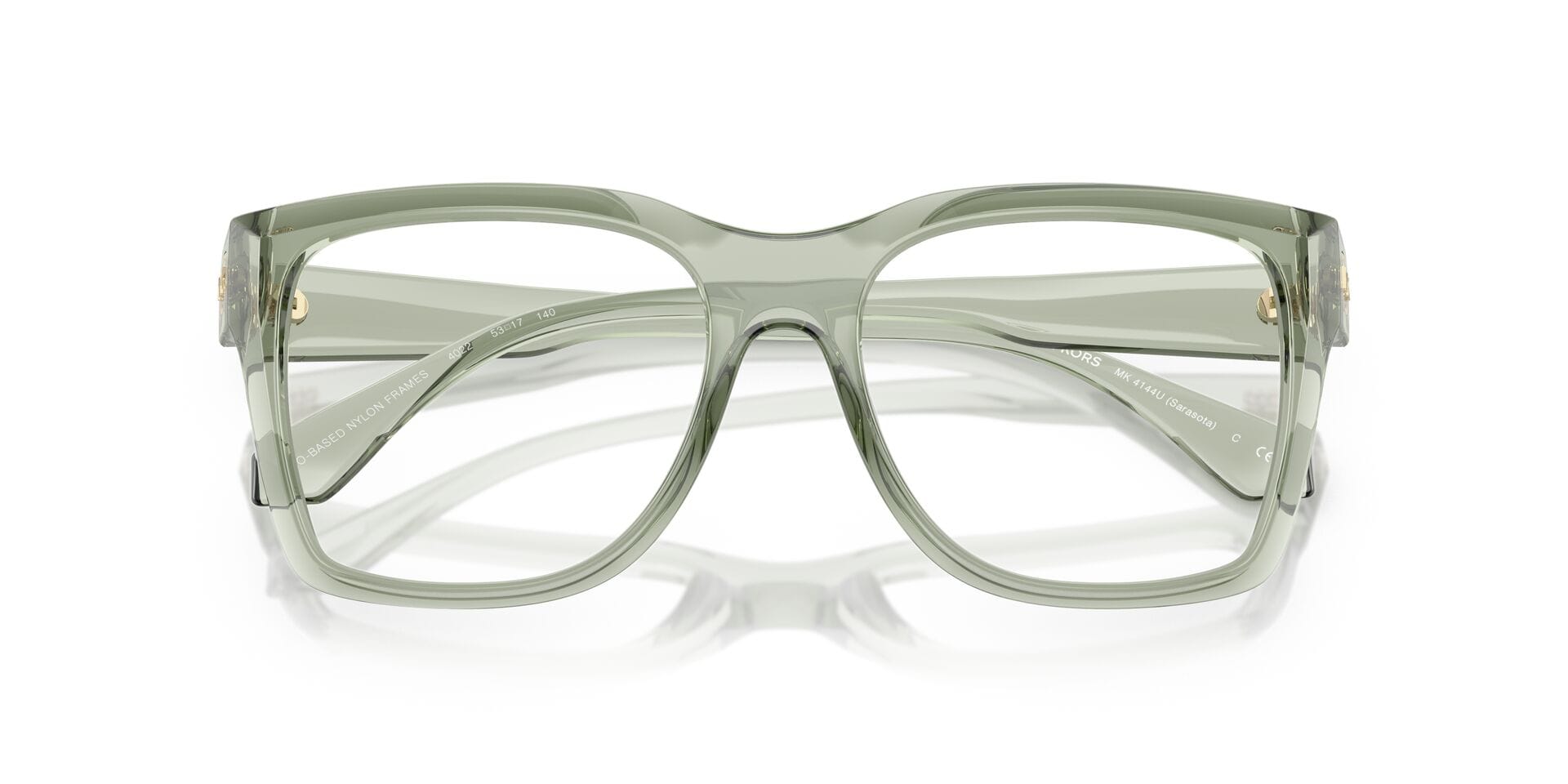 Michael Kors 0MK4144U Frame Transparent Olive Female Full Sh Frame — Transparent Olive frame — view 20
