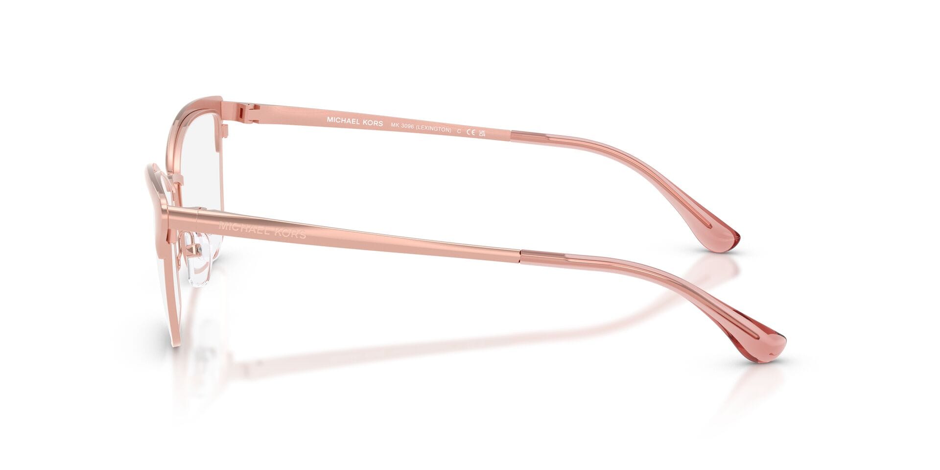 Michael Kors 0MK3098 Frame Rose Gold Female Full Metal Frame — Rose Gold frame — view 5