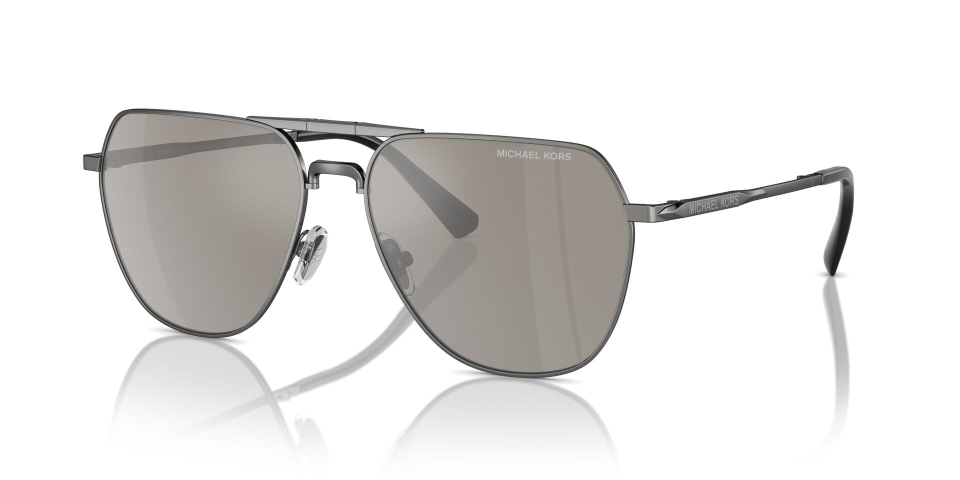 Michael Kors MK 1156 10026G 3N KESWICK (FOLDABLE) 0MK1156 Sunglass Gun Me Sunglass — Gun Metal frame — view 1
