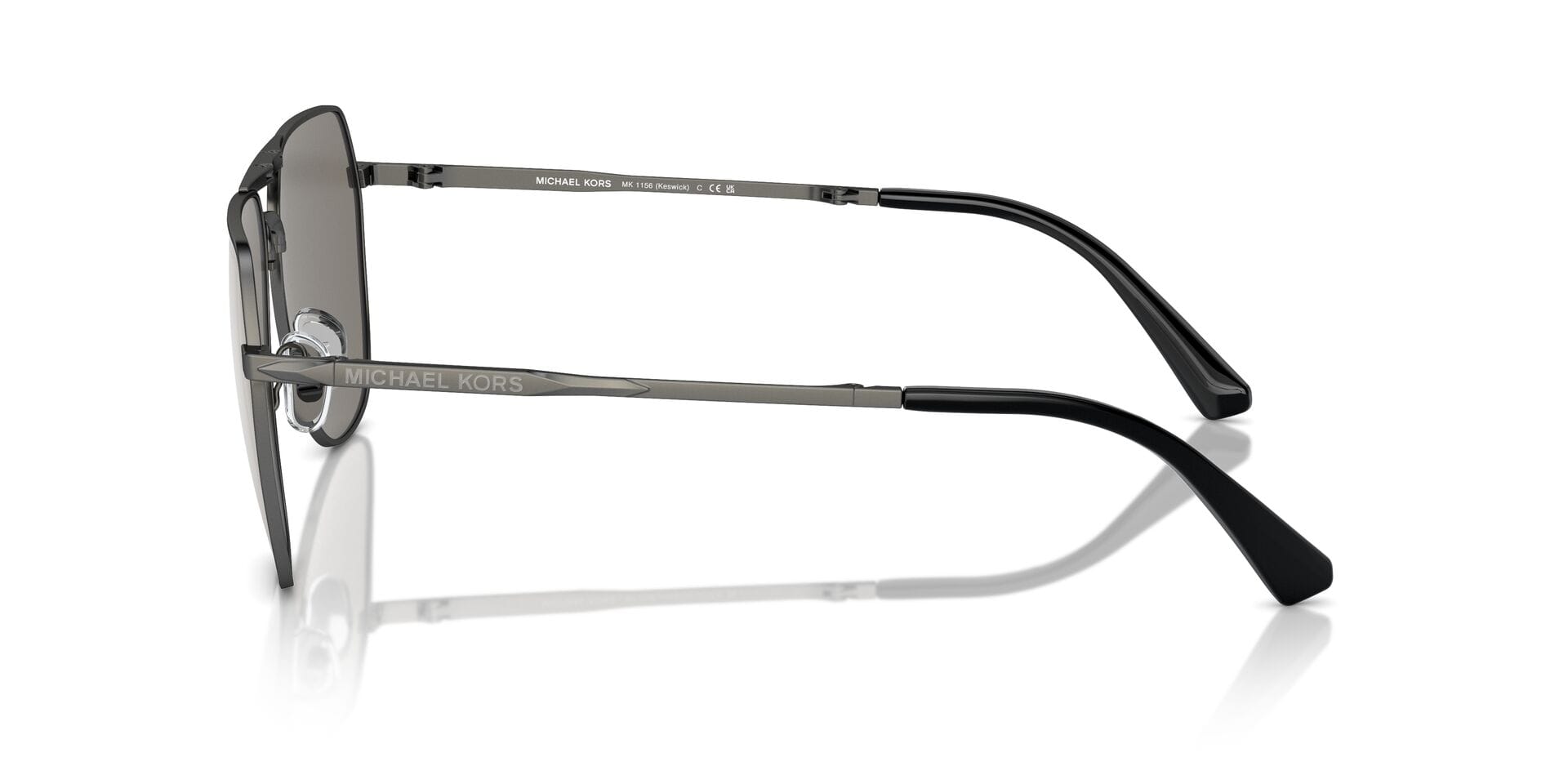 Michael Kors MK 1156 10026G 3N KESWICK (FOLDABLE) 0MK1156 Sunglass Gun Me Sunglass — Gun Metal frame — view 5