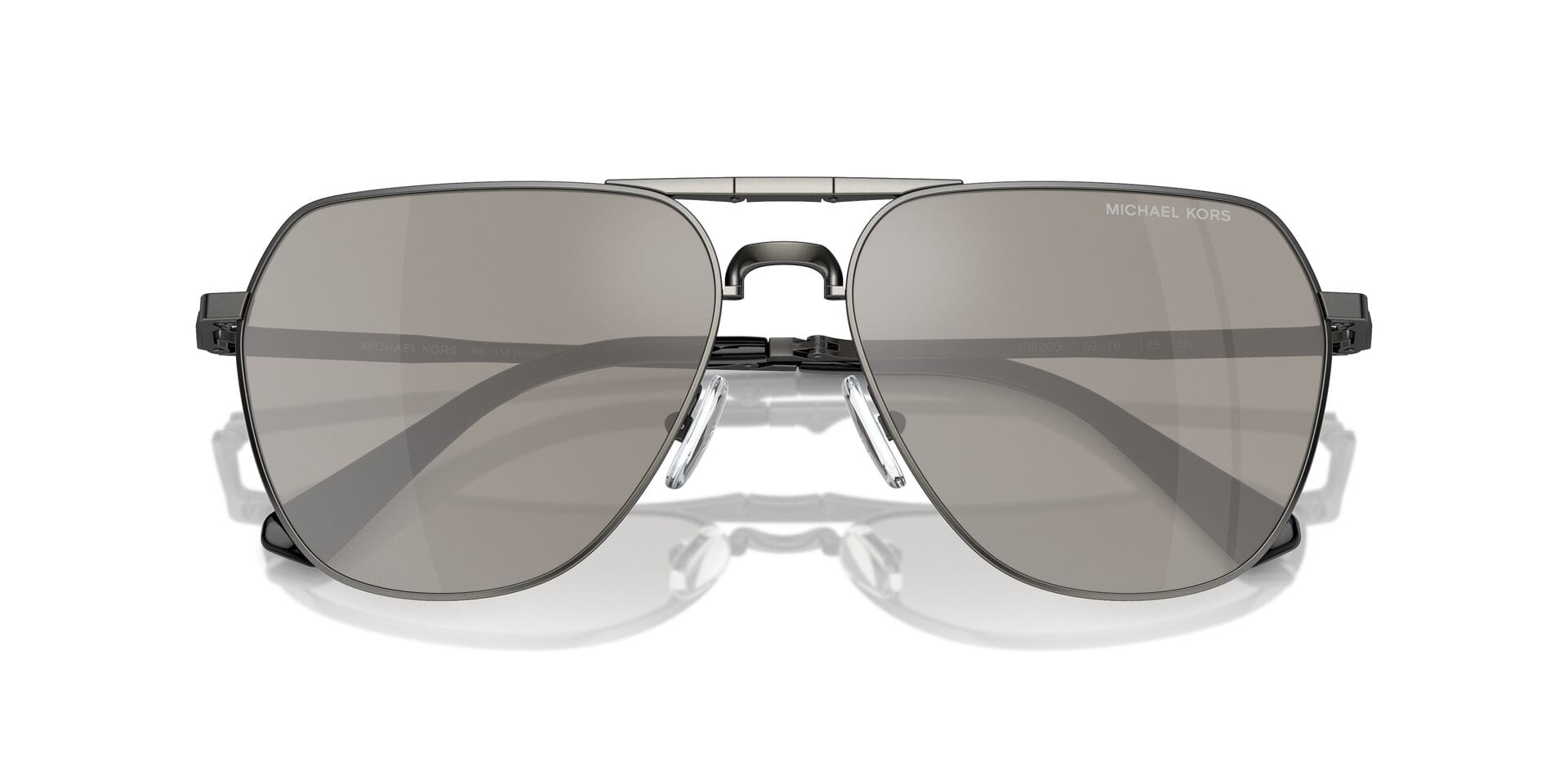Michael Kors MK 1156 10026G 3N KESWICK (FOLDABLE) 0MK1156 Sunglass Gun Me Sunglass — Gun Metal frame — view 7