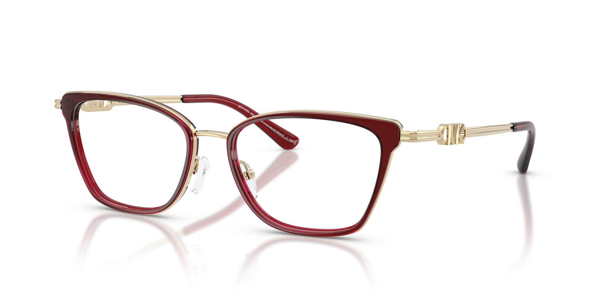 Michael Kors 0MK3102 Frame Maroon Female Metal Metal Frame — Maroon frame — view 1
