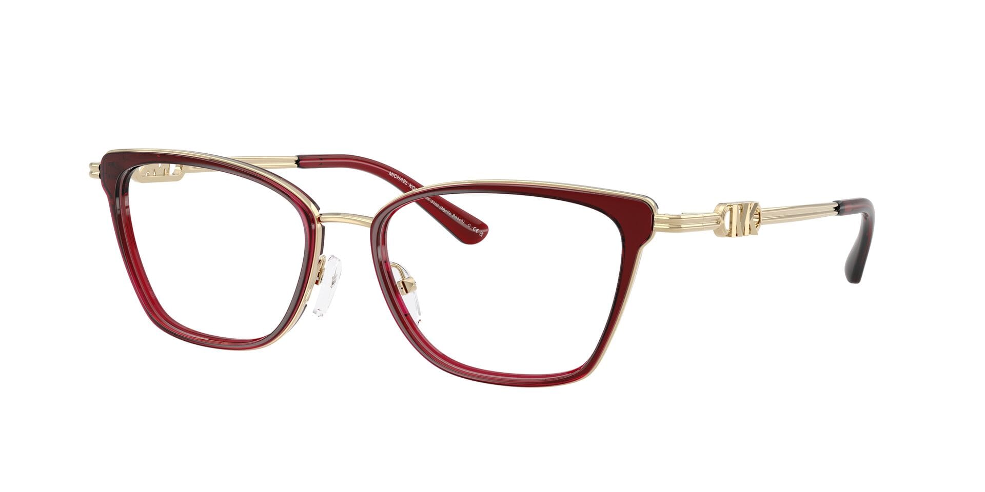Michael Kors 0MK3102 Frame Maroon Female Metal Metal Frame — Maroon frame — view 3