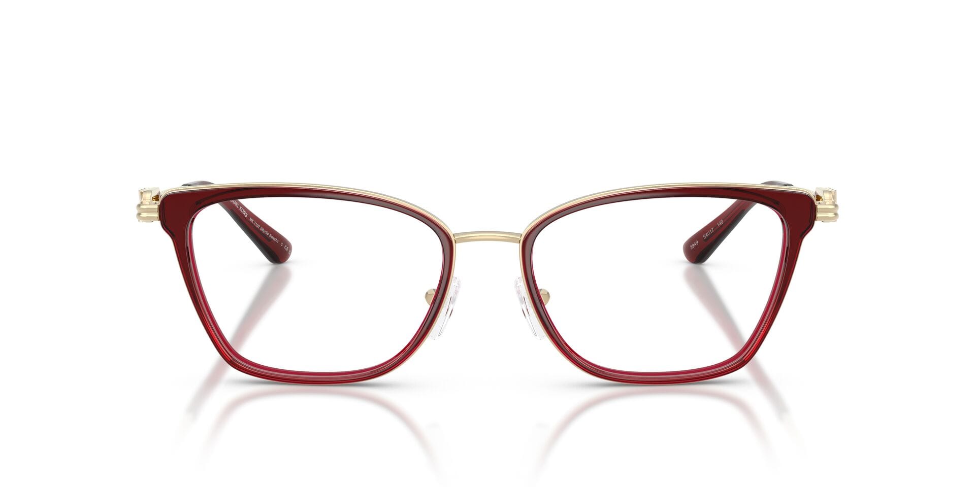 Michael Kors 0MK3102 Frame Maroon Female Metal Metal Frame — Maroon frame — view 4