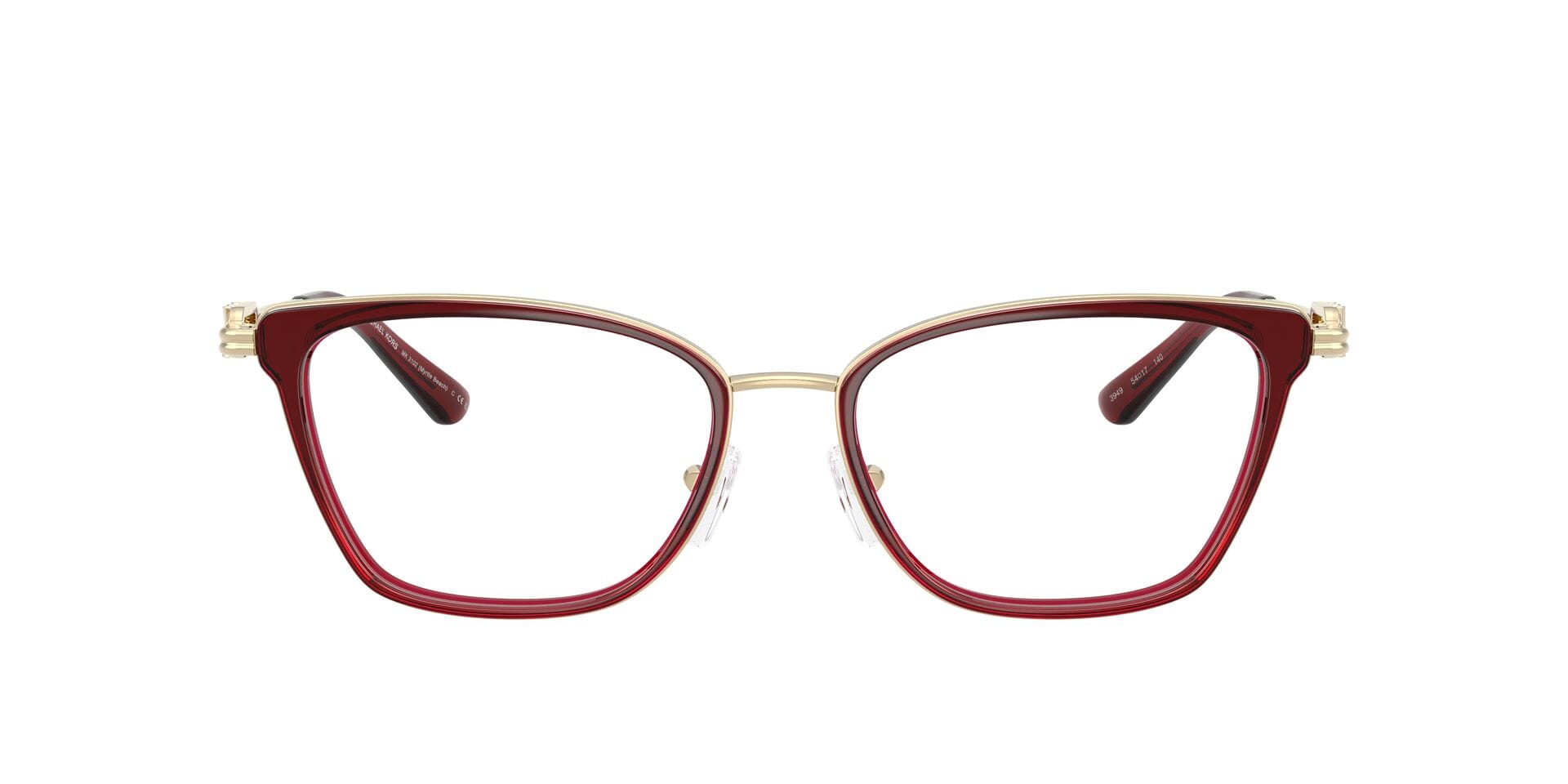 Michael Kors 0MK3102 Frame Maroon Female Metal Metal Frame — Maroon frame — view 6