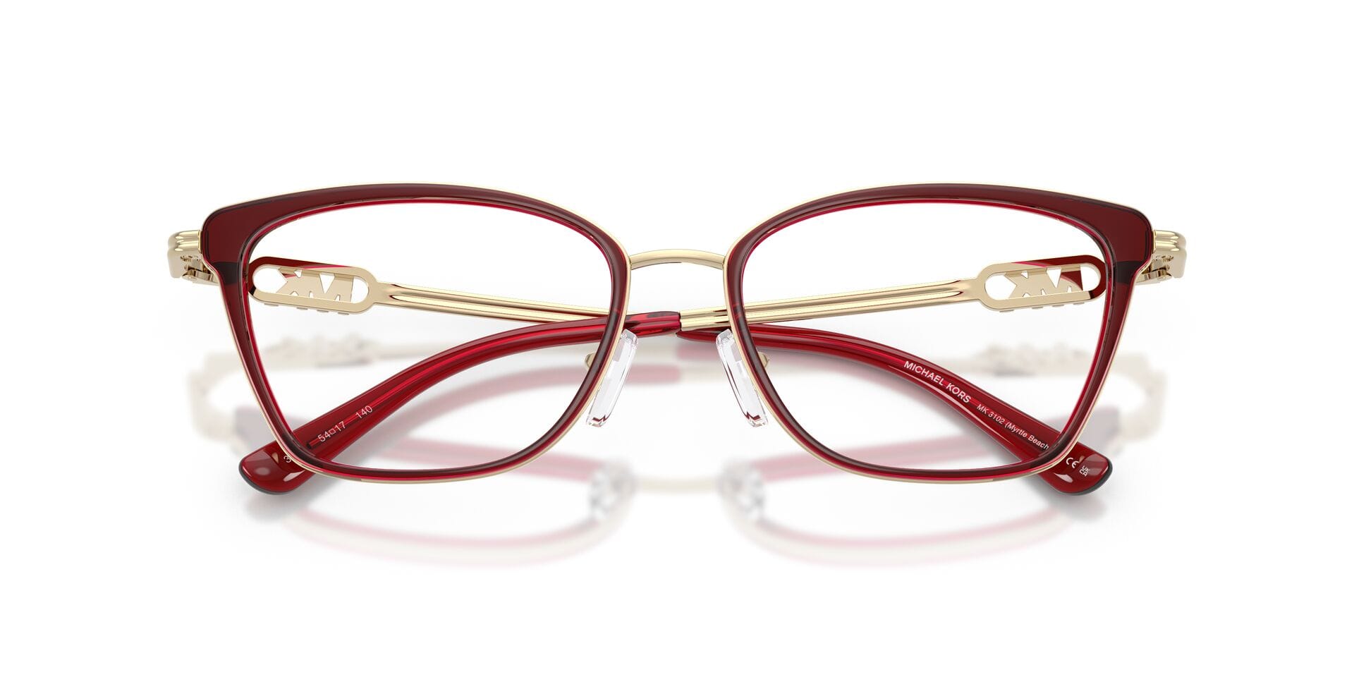 Michael Kors 0MK3102 Frame Maroon Female Metal Metal Frame — Maroon frame — view 7