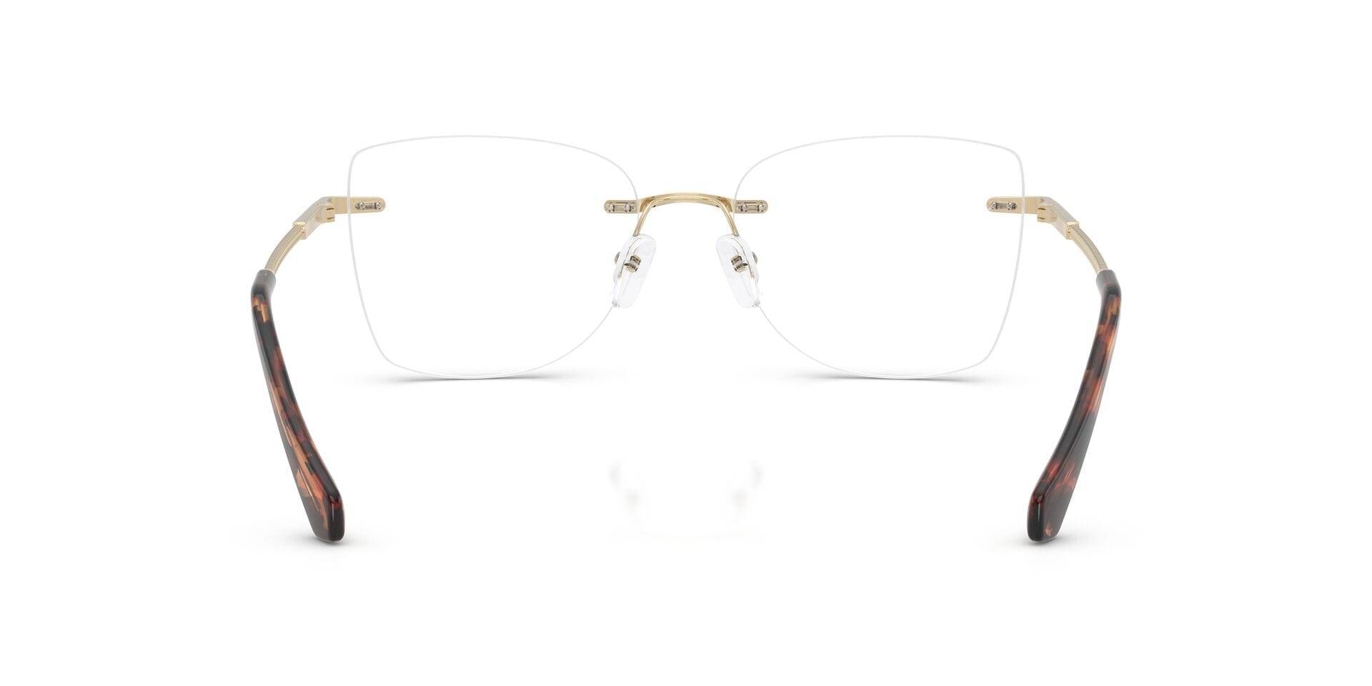 Michael Kors 0MK3099 Frame Light Gold Female RimLess Metal Frame — Light Gold frame — view 2