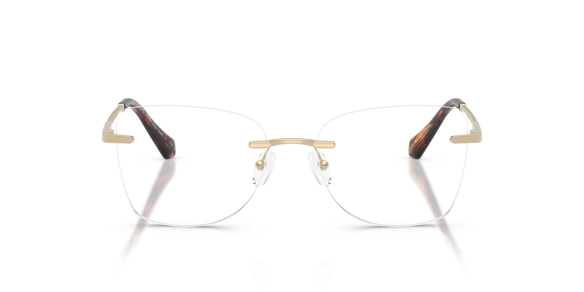 Michael Kors 0MK3099 Frame Light Gold Female RimLess Metal Frame — Light Gold frame — view 4