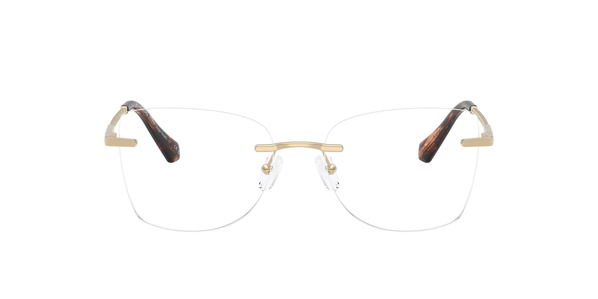 Michael Kors 0MK3099 Frame Light Gold Female RimLess Metal Frame — Light Gold frame — view 6