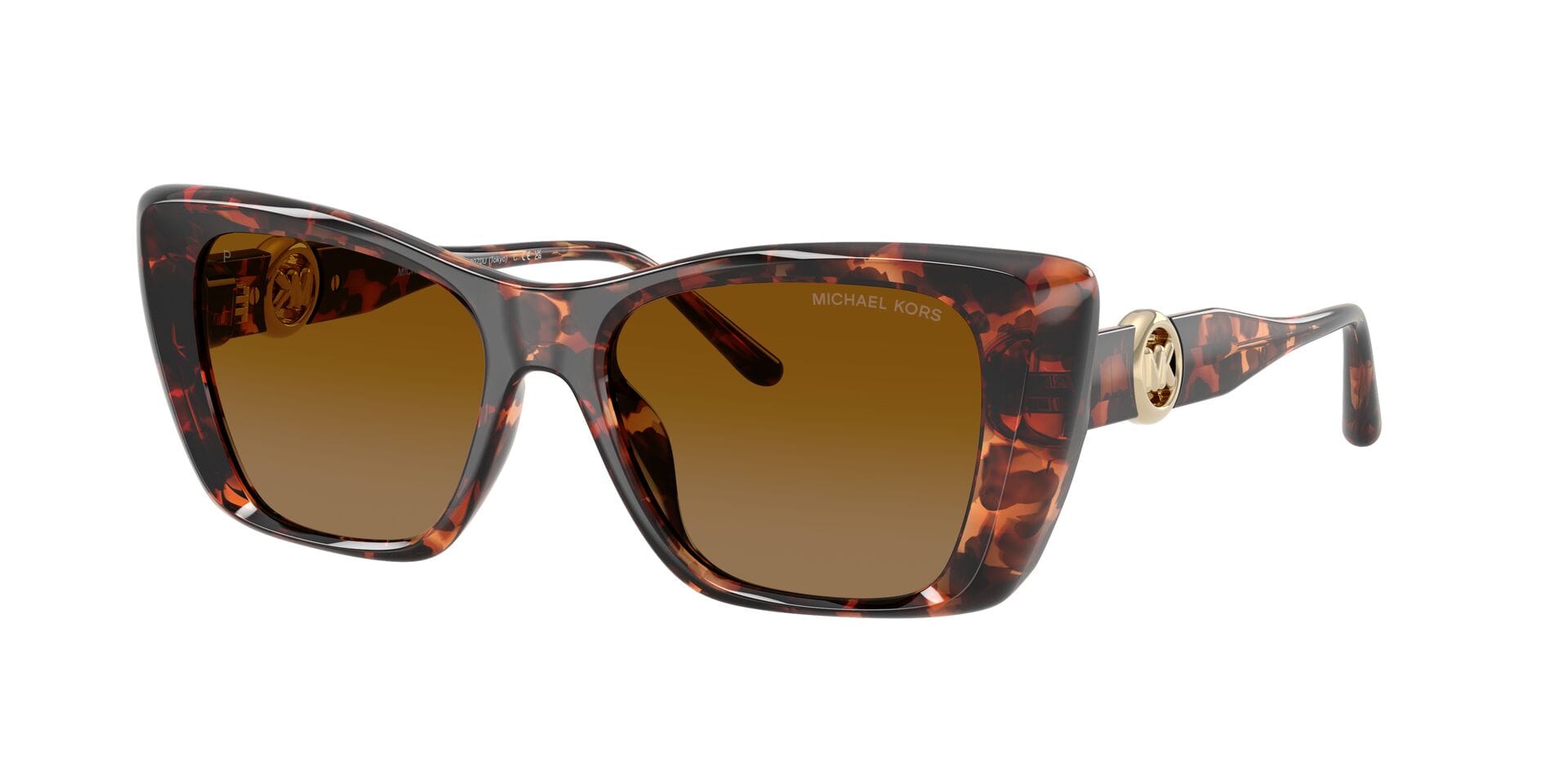 Michael Kors 0MK2270U Sunglass Havana Female Shell Shell Sunglass — Havana frame — view 3