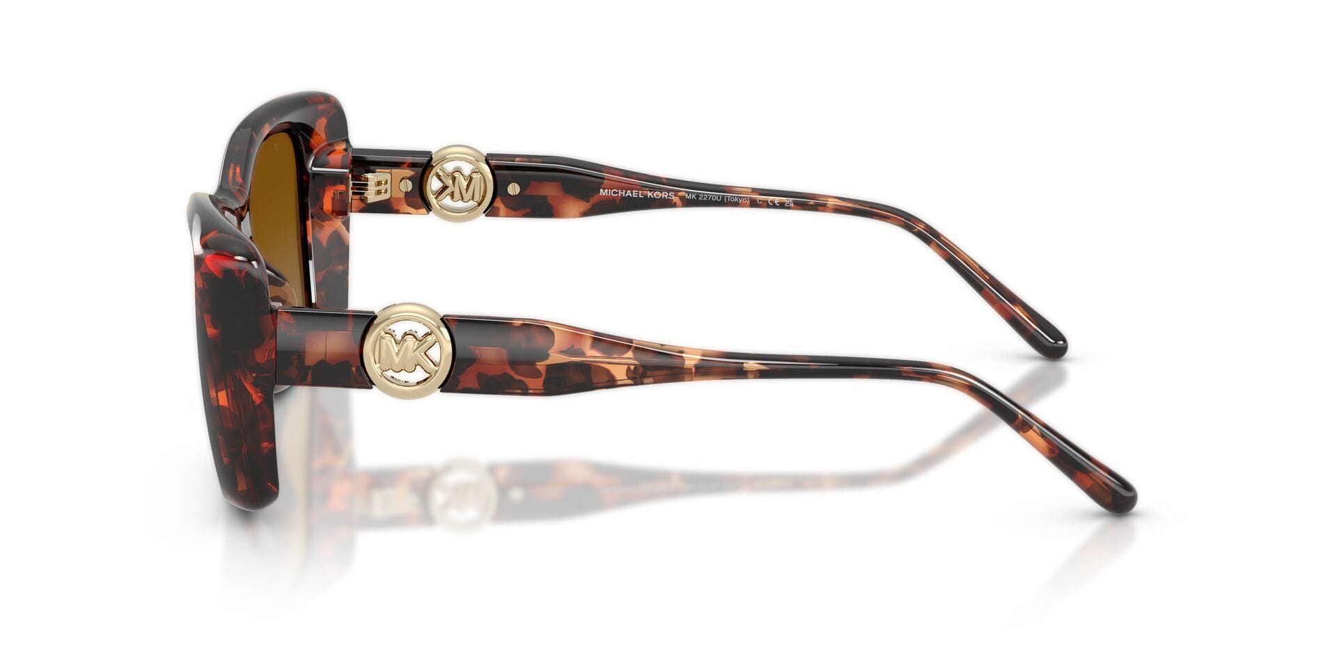 Michael Kors 0MK2270U Sunglass Havana Female Shell Shell Sunglass — Havana frame — view 5