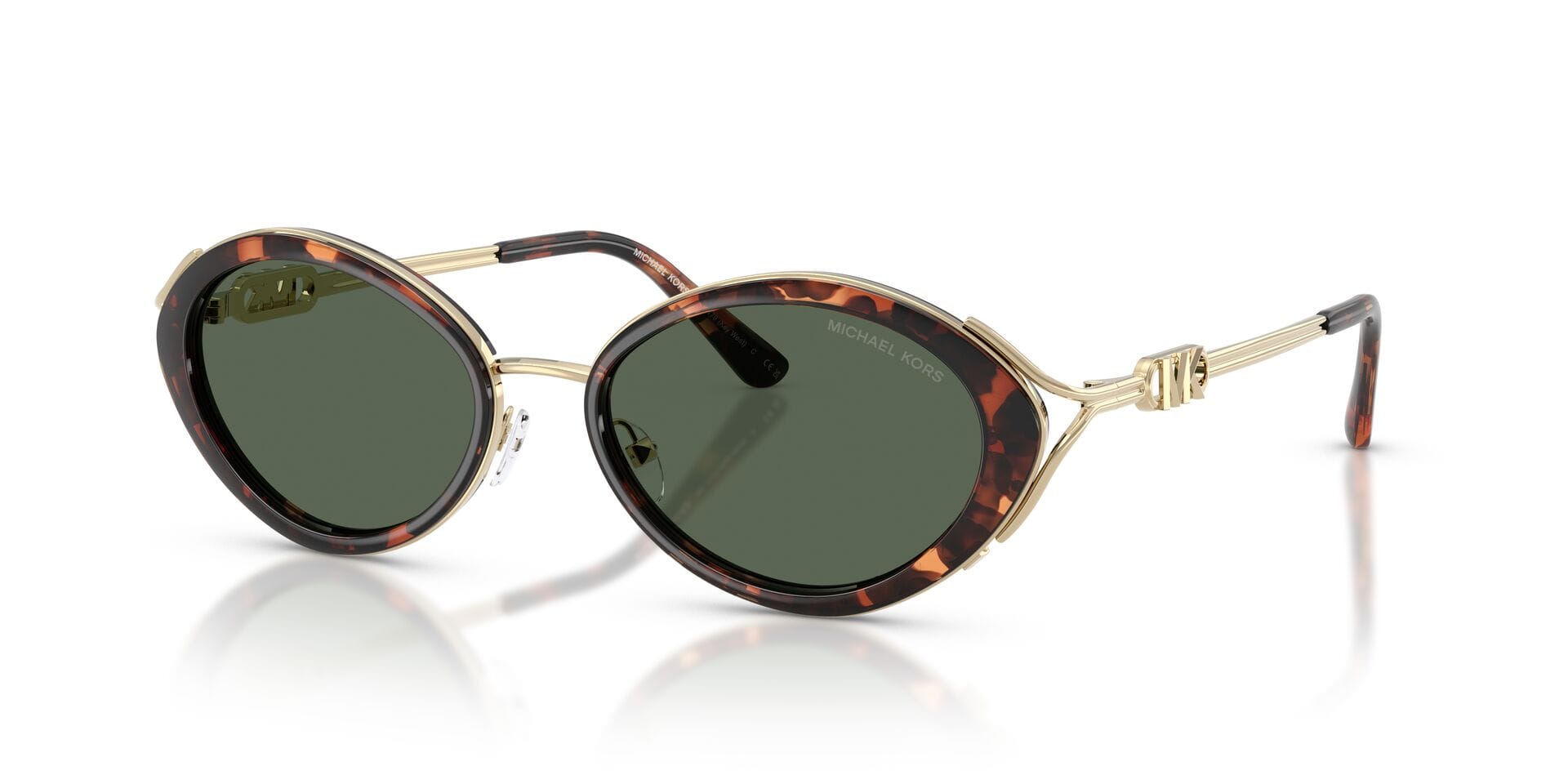 Michael Kors 0mk1179 Sunglass Havana Female Shell Metal Sunglass — Havana frame — view 1