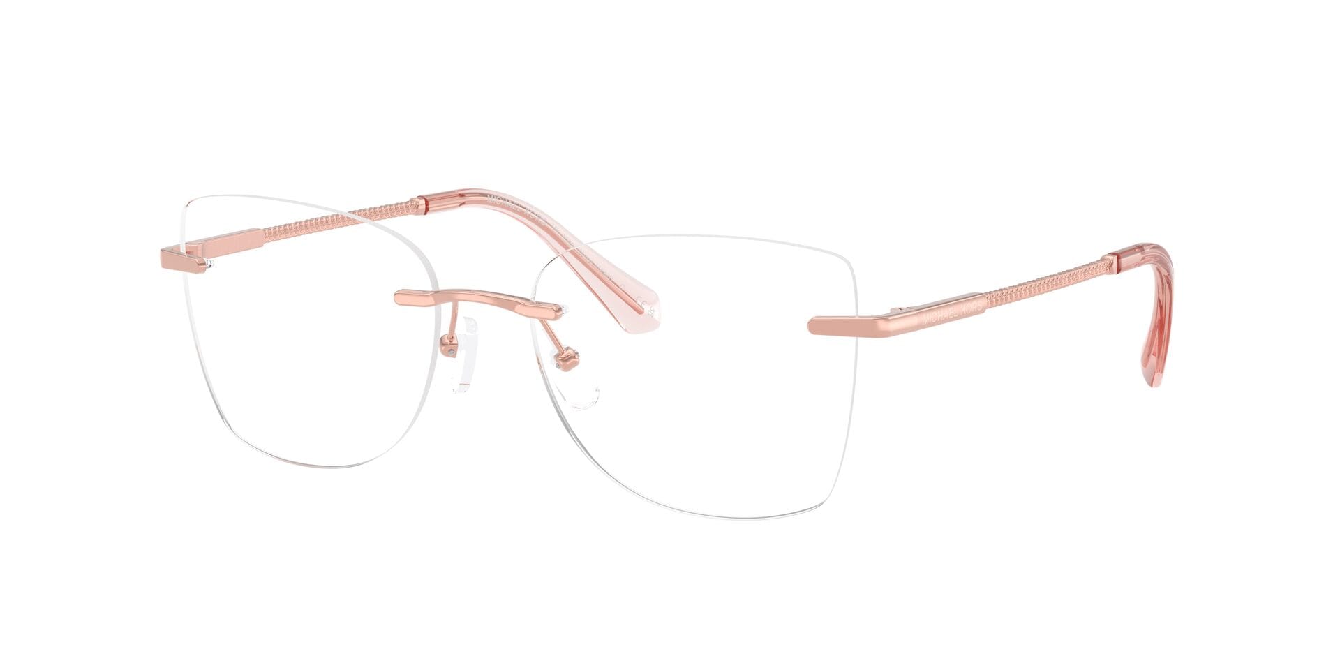 Michael Kors 0MK3099 Frame Rose Gold Female RimLess Metal Frame — Rose Gold frame — view 3
