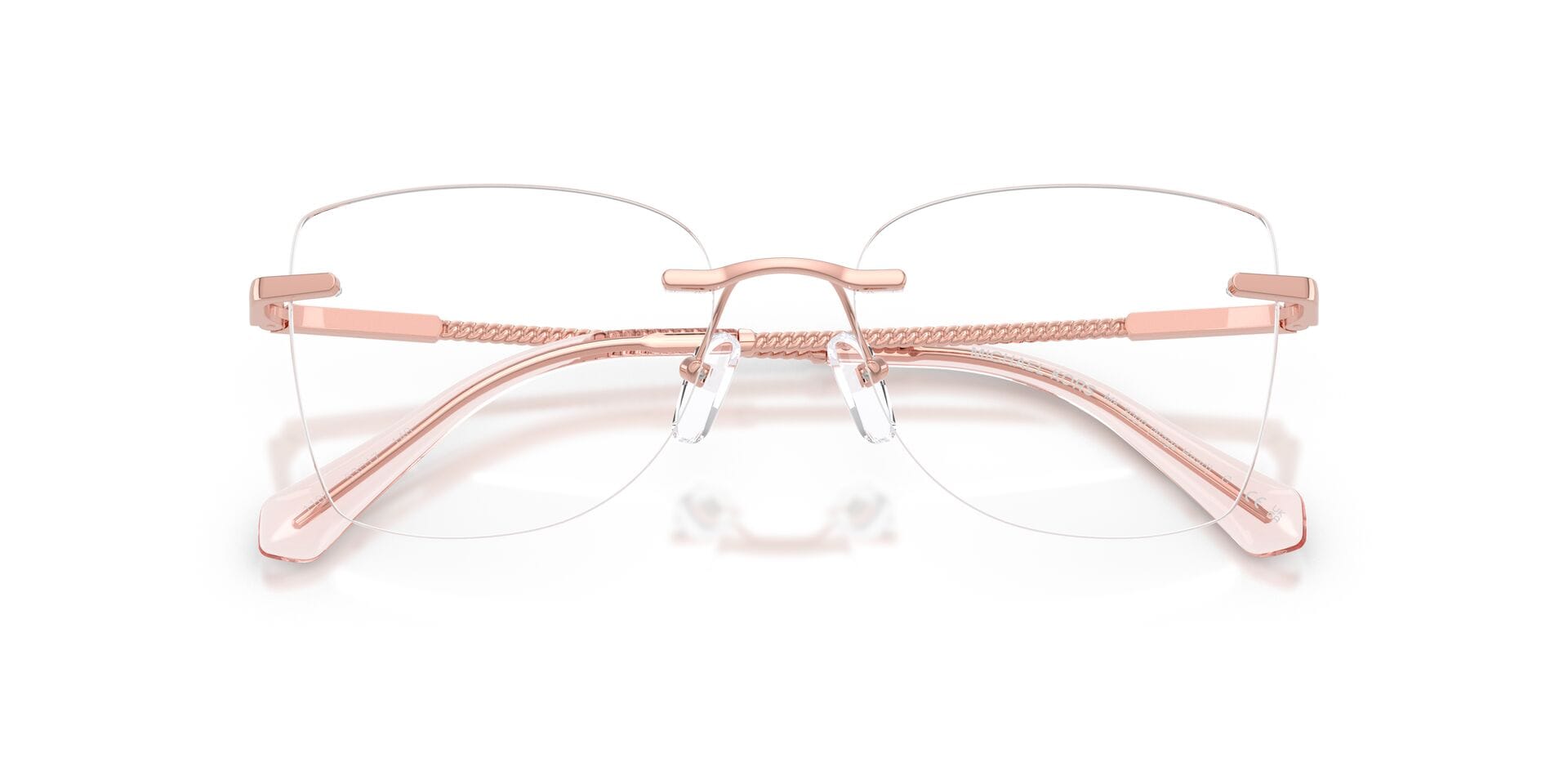 Michael Kors 0MK3099 Frame Rose Gold Female RimLess Metal Frame — Rose Gold frame — view 7