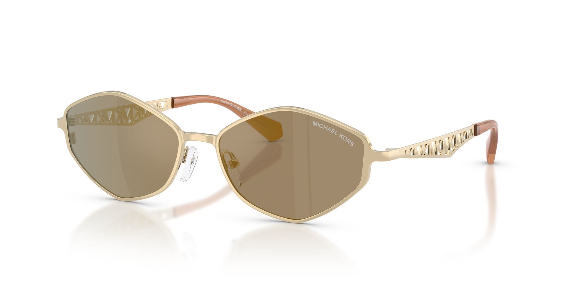 Michael Kors 0MK1181 Sunglass Light Gold Female Metal Metal Sunglass — Light Gold frame — view 1