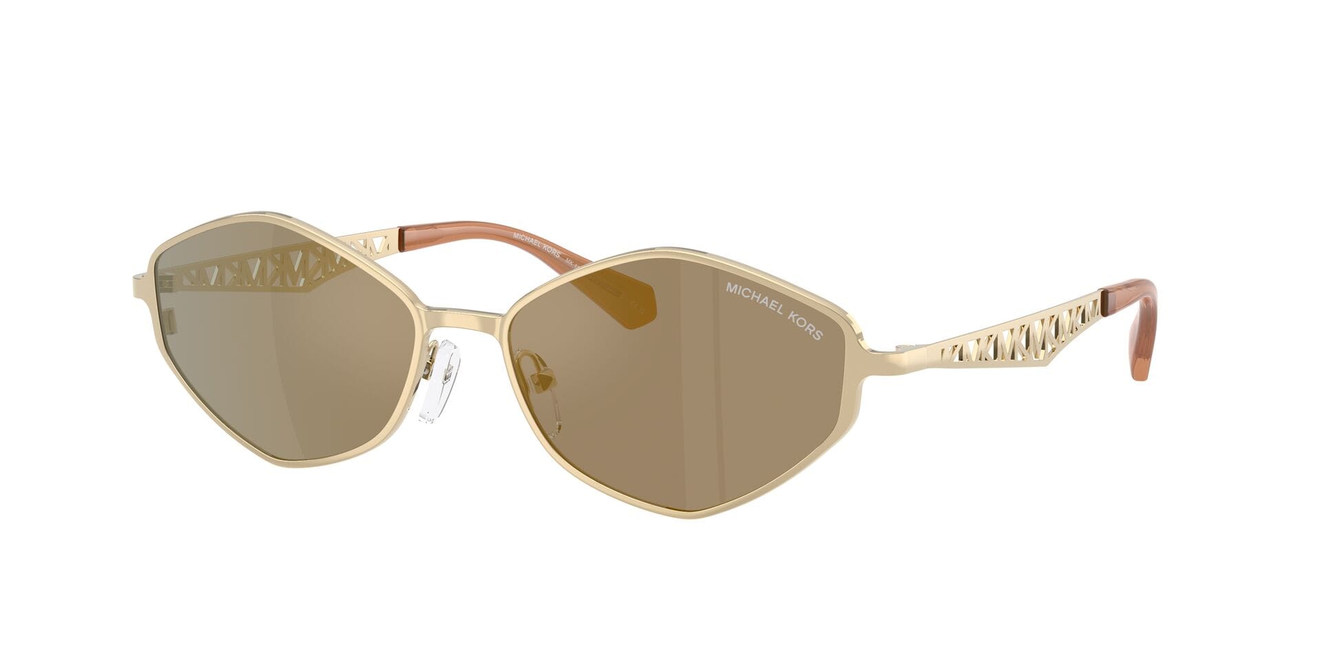 Michael Kors 0MK1181 Sunglass Light Gold Female Metal Metal Sunglass — Light Gold frame — view 3
