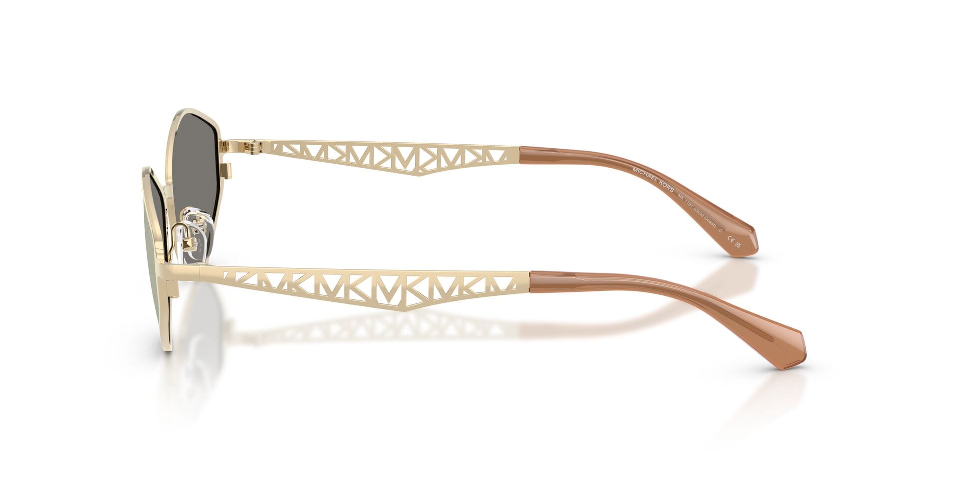 Michael Kors 0MK1181 Sunglass Light Gold Female Metal Metal Sunglass — Light Gold frame — view 5