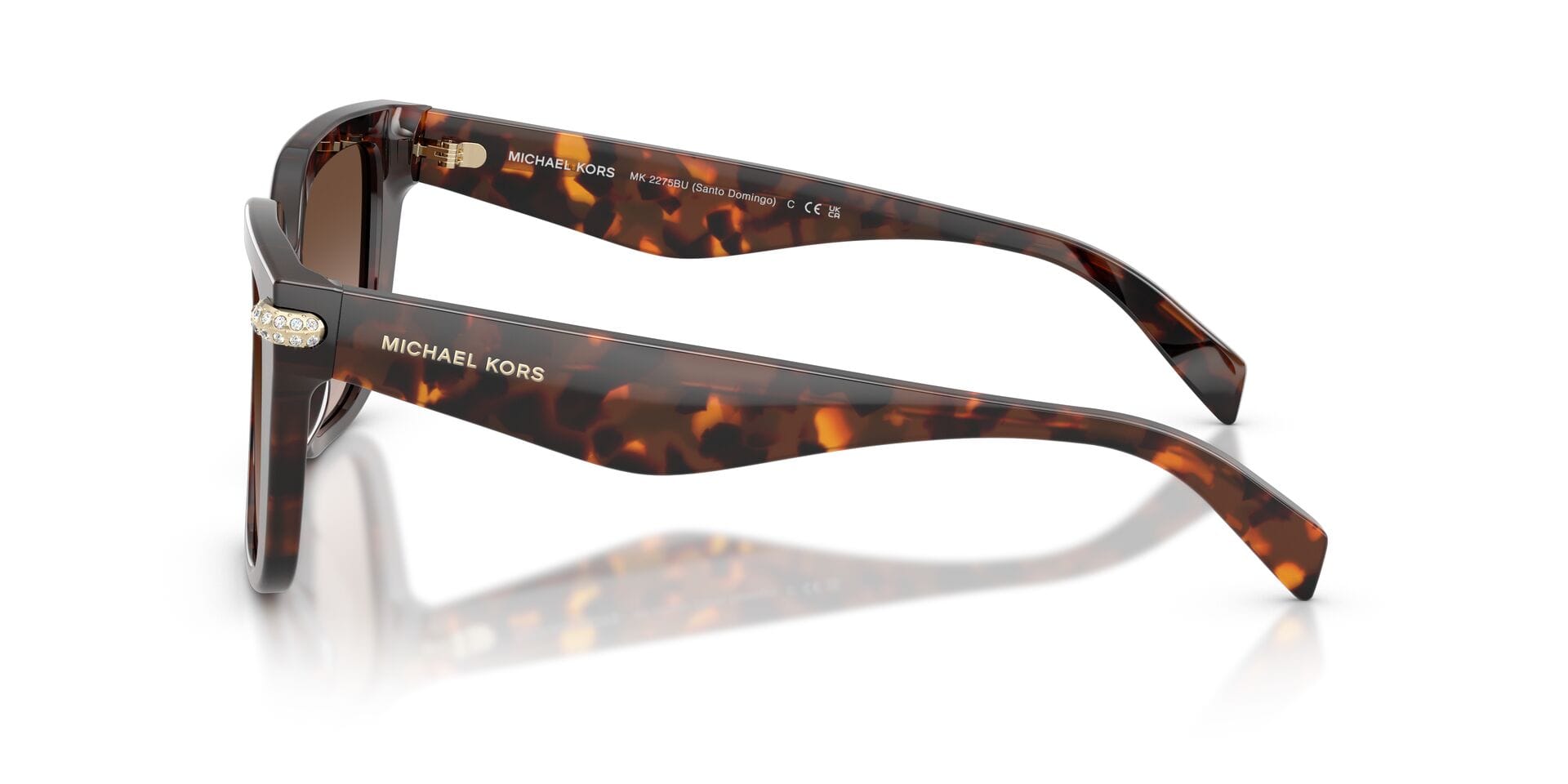 Michael Kors 0MK2275BU Sunglass Havana Female Shell Shell Sunglass — Havana frame — view 5
