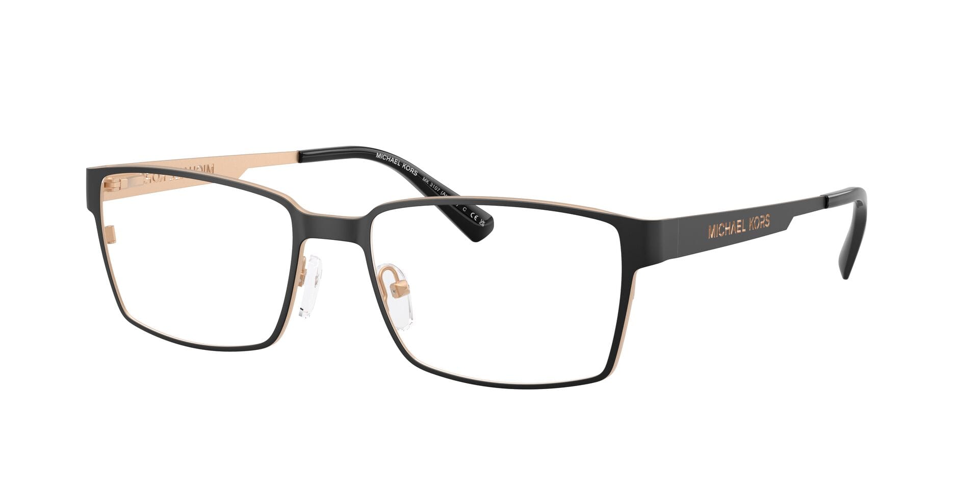 Michael Kors 0MK3107 Frame Matt Black Male Metal Metal Frame — Matt Black frame — view 3