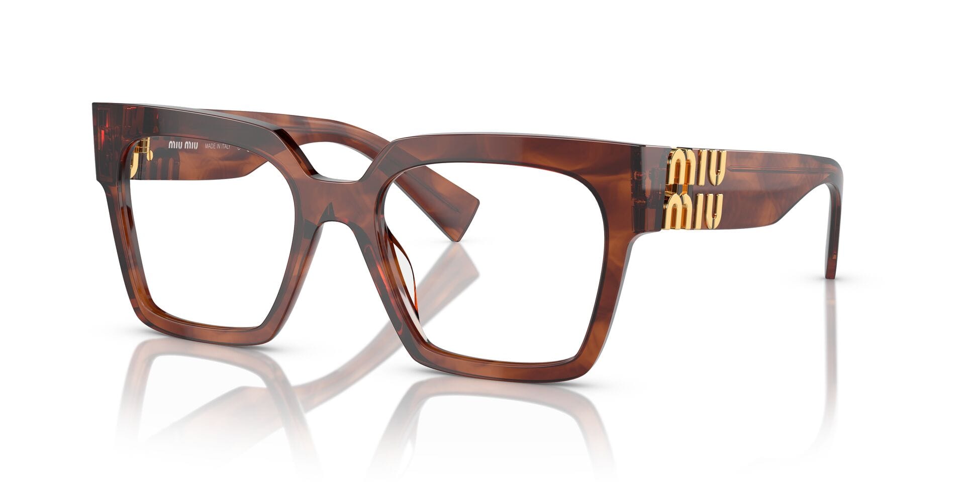 Miu Miu 0MU04UV Frame Brown Female Shell Shell Frame — Brown frame — view 1