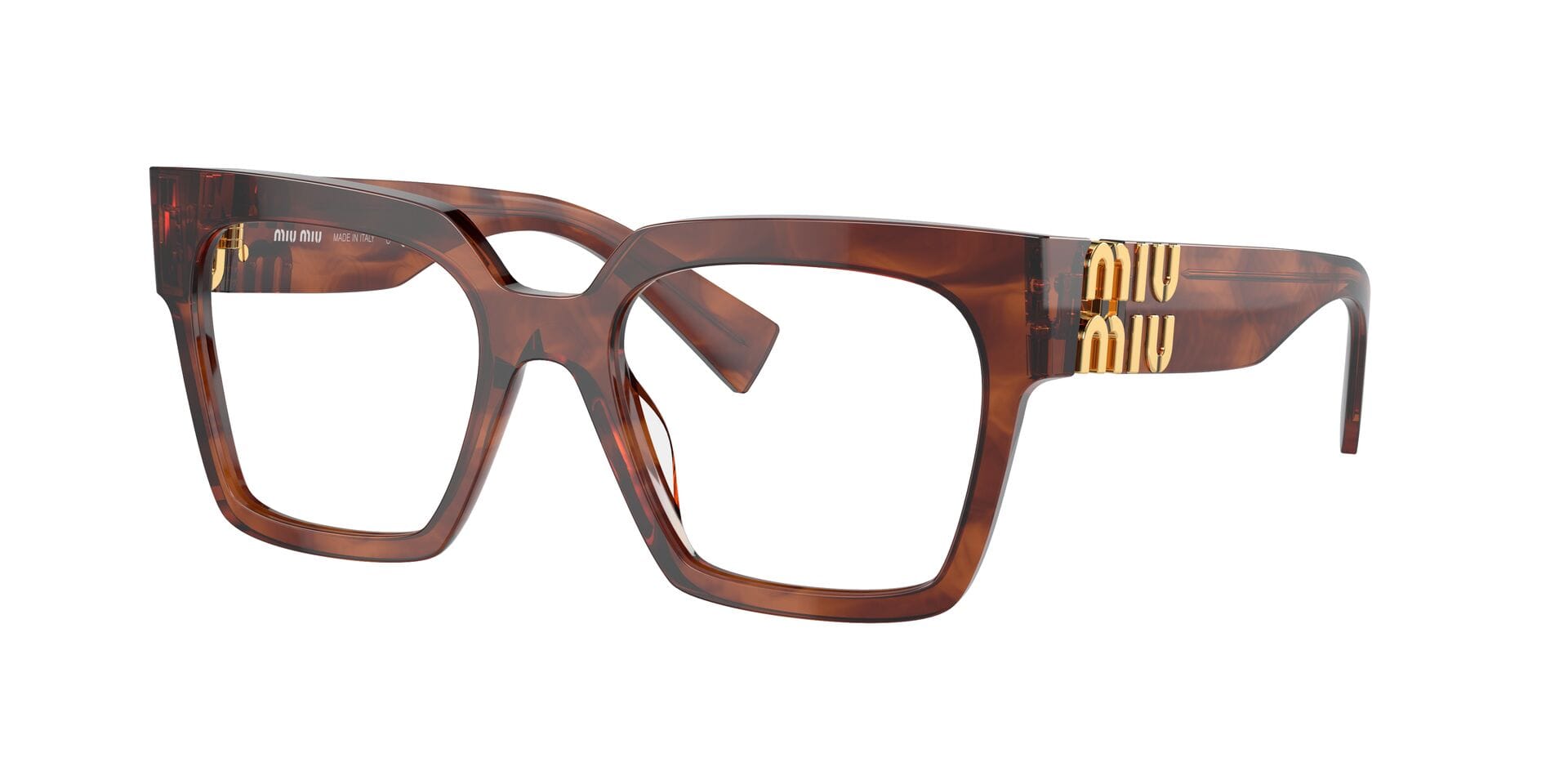 Miu Miu 0MU04UV Frame Brown Female Shell Shell Frame — Brown frame — view 3