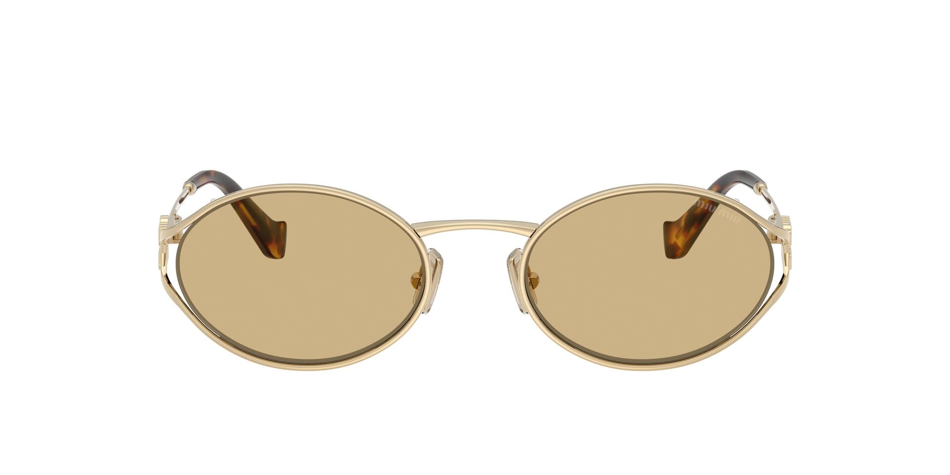 Miu Miu 0MU 52YS Sunglass Gold Female - Sunglass — Gold frame — view 2