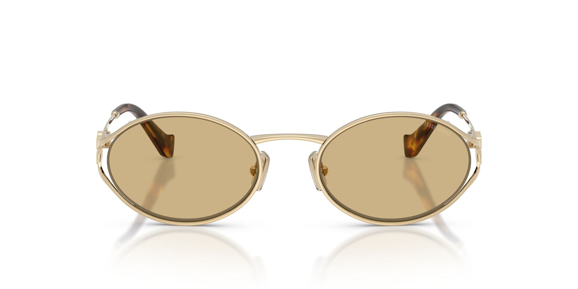 Miu Miu 0MU 52YS Sunglass Gold Female - Sunglass — Gold frame — view 10