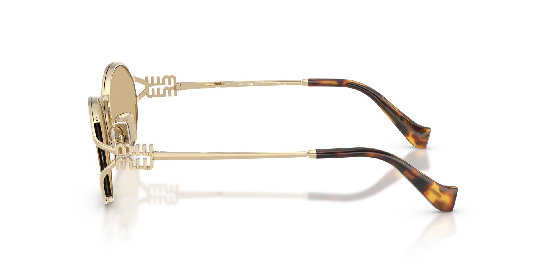 Miu Miu 0MU 52YS Sunglass Gold Female - Sunglass — Gold frame — view 13