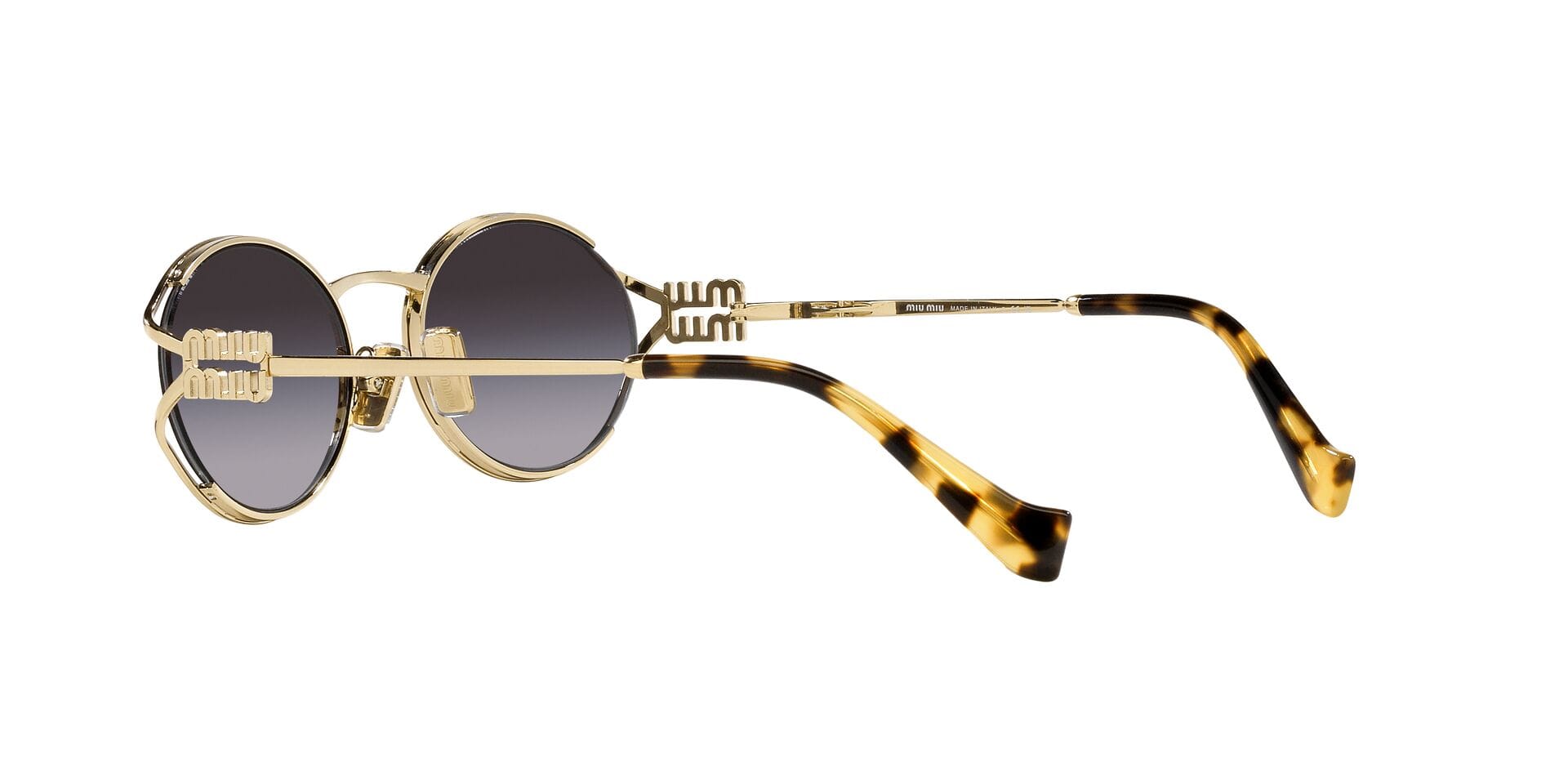 Miu Miu 0MU52YS Sunglass Gold Female Supra Metal Sunglass — Gold frame — view 5