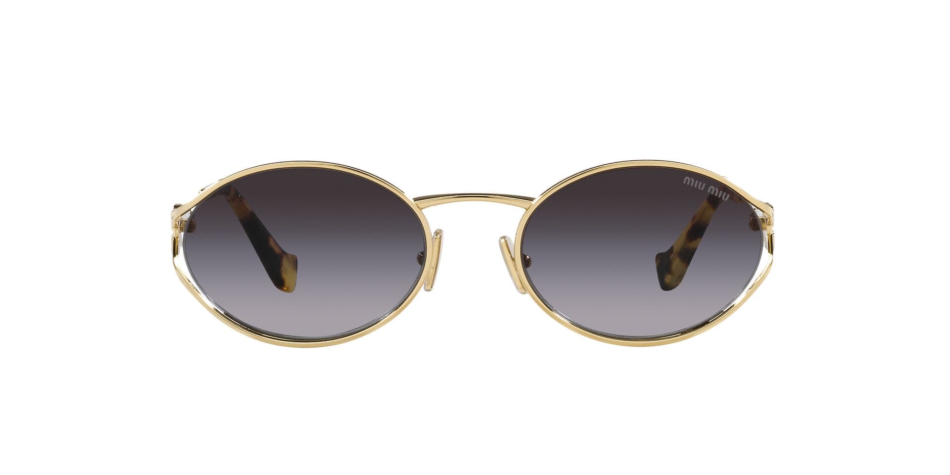 Miu Miu 0MU52YS Sunglass Gold Female Supra Metal — Gold frame
