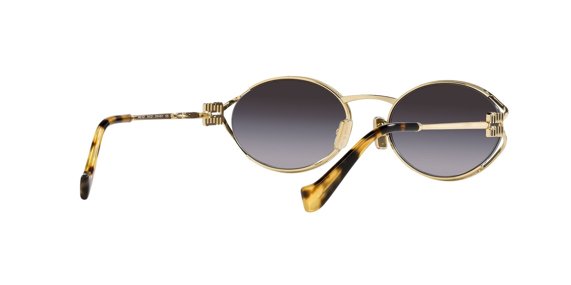 Miu Miu 0MU52YS Sunglass Gold Female Supra Metal Sunglass — Gold frame — view 8